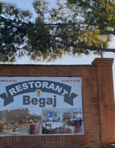 Restaurant Begaj Albanien Firmenschild